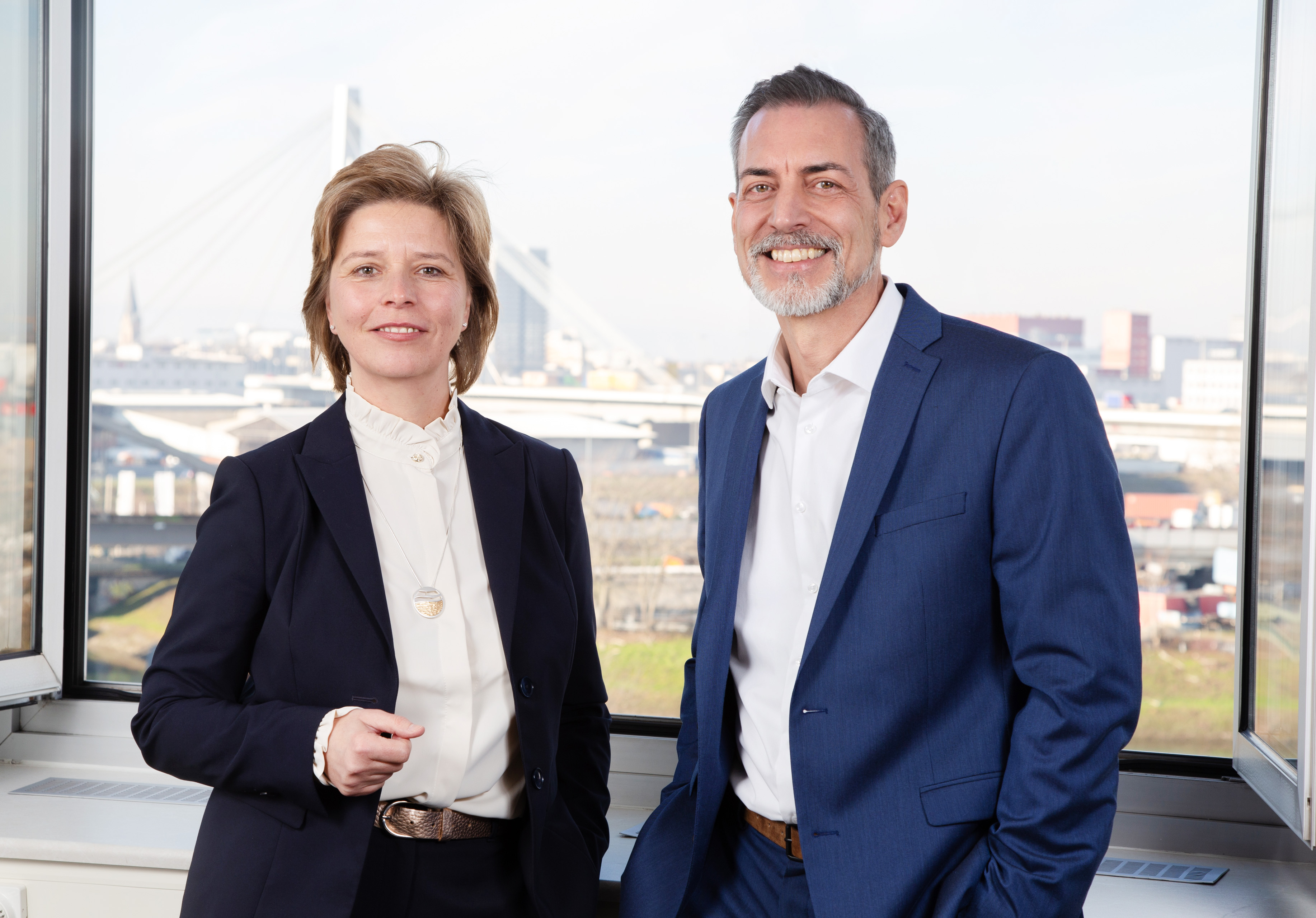 Portrait Marc Bieber und Cathleen Gaebel, Geschäftsführung PVS Südwest
